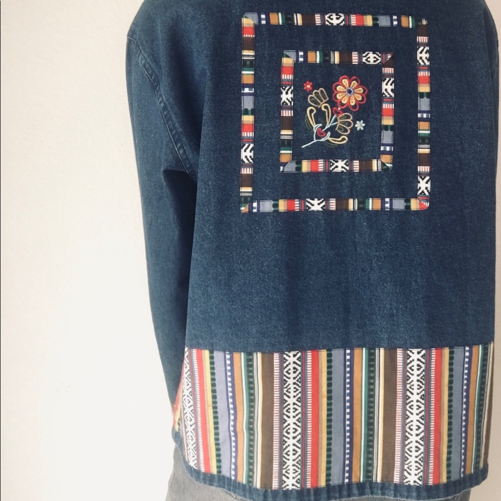 🦊VTG button down soft denim boho jacket - Picture 5 of 11